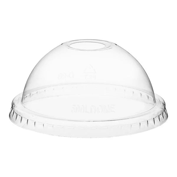 Cold PET Plastic Cups Dome Lid 1" Hole Clear - (RL-CPPCDL-1)