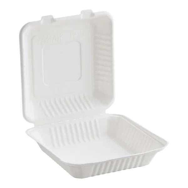 Bagasse Clamshell Take-Out Container 9x9x1 - (RL-BCL-991)