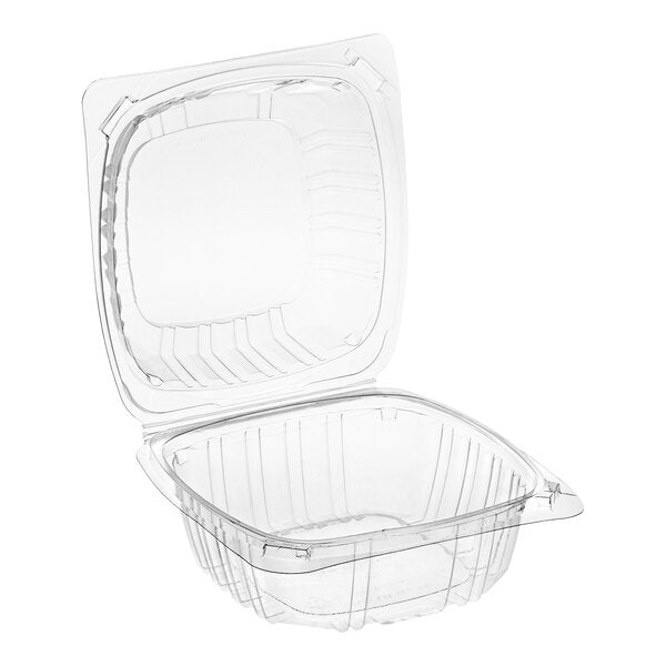 Clear Hinged PET Plastic Container 5 3/8" x 5 1/4" x 2 5/8" - (RL-CHPPC-553)