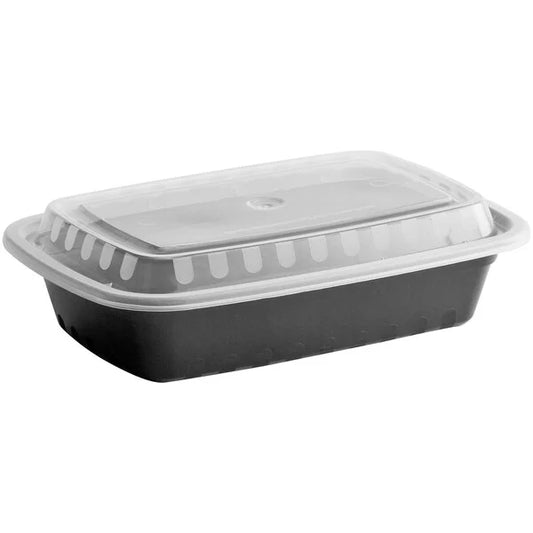 Rectangle Food Container with Lid 28oz Black (RL-RECFC-28)