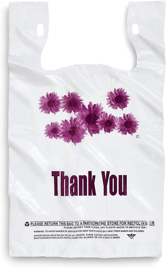 White Flower Thank You Bag 1/6 Size - (RL-WFTYB-16)