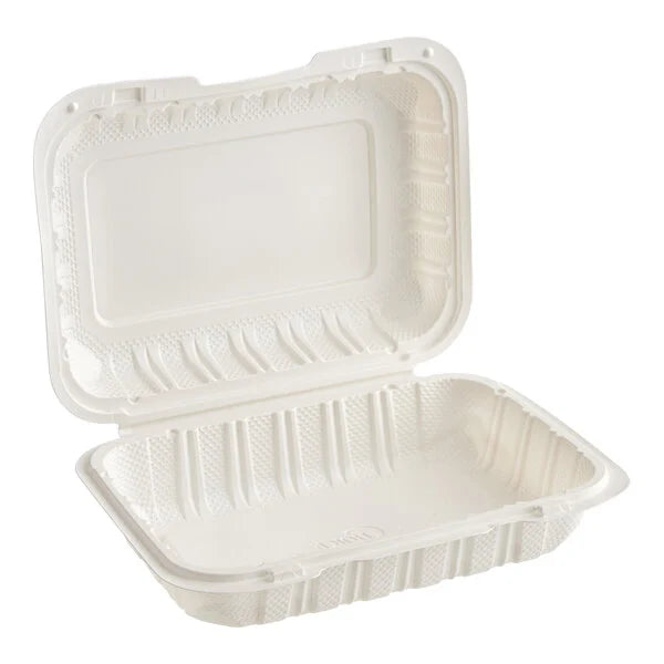 PP Plastic Hinged Container 9x6 White - (RL-PP-96W)