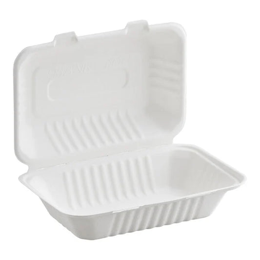 Bagasse Clamshell Take-Out Container 9x6x3 - (RL-BCL-963)