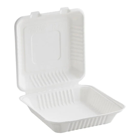 Bagasse Clamshell Take-Out Container 9x9x1 - (RL-BCL-991)