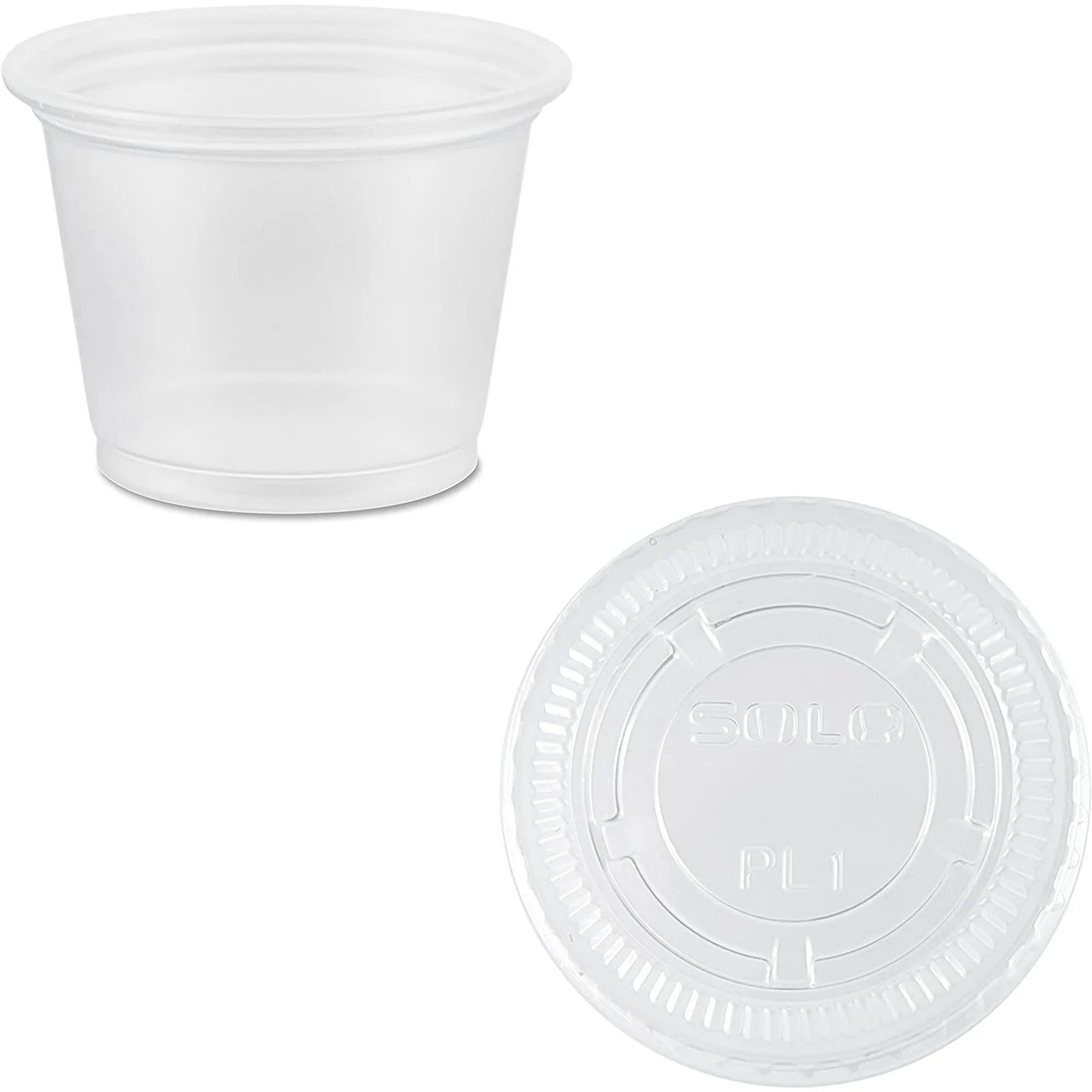 Solo Disposable Plastic 2 Oz Cups with Lids - (RL-SDP2CL)